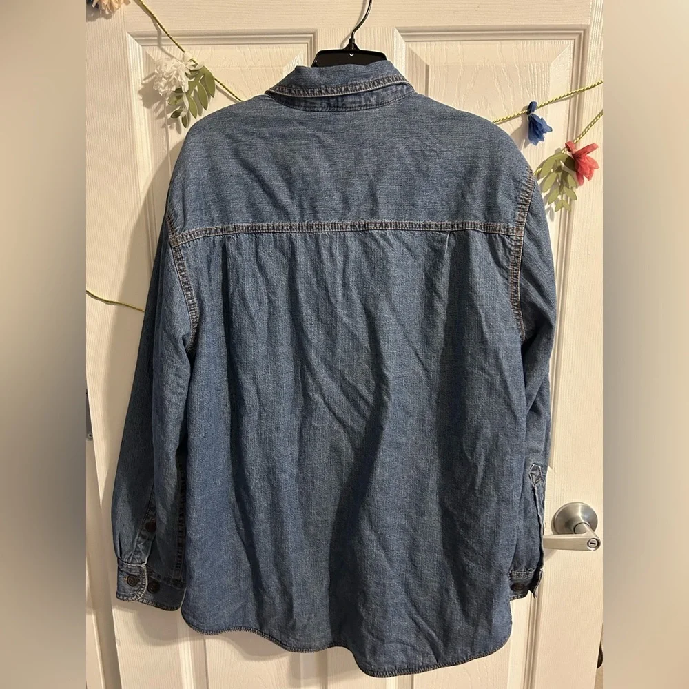 Outdoor Life Denim Plaid Fleece Lined Shacket - M - Picture 2 of 10